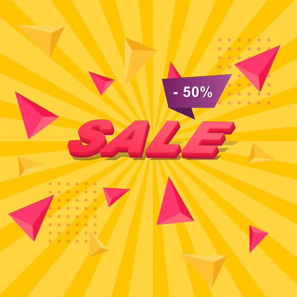 Векторный 3D баннер. Баннерный дизайн
.