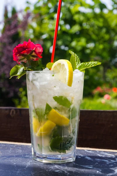 Açık Hava yakın bar mojito ayakta kadar güzel yeşil arka plana sahip sayaç