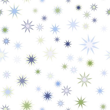 Sorunsuz vektör yinelenen arka plan beyaz arka plan üzerinde renkli yıldız ile.