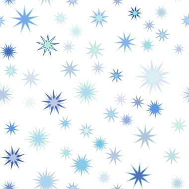 Sorunsuz vektör yinelenen arka plan beyaz arka plan üzerinde renkli yıldız ile.