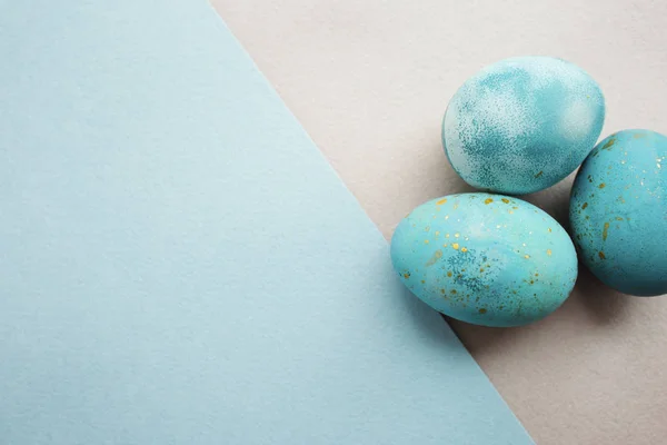Γραφιστικής Σύνθεσης Μπλε Πασχαλινά Αυγά Φόντο Μπλε Και Γκρι Χαρτί Εικόνα Αρχείου