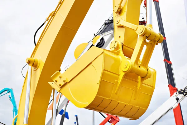 Yellow Excavator Bucket Background Construction Equipment — Stock Photo, Image