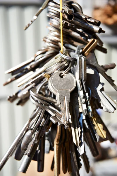 Bündel Alter Schlüssel Nahaufnahme — Stockfoto