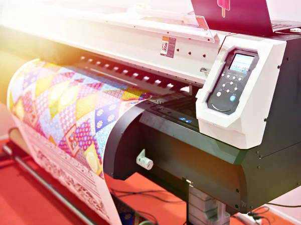Impresora Plotter Grande Con Panel Control Led — Foto de Stock