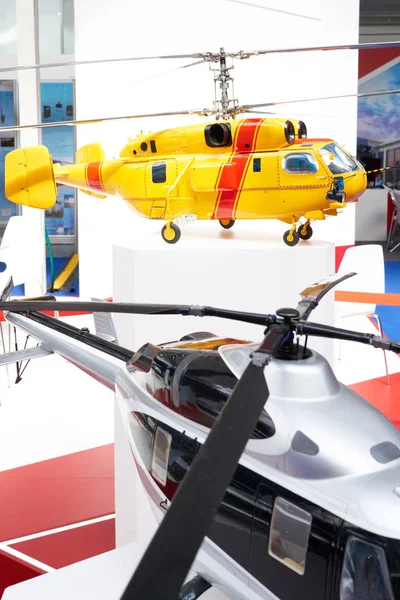 Modell Des Hubschraubers Auf Der Ausstellung — Stockfoto