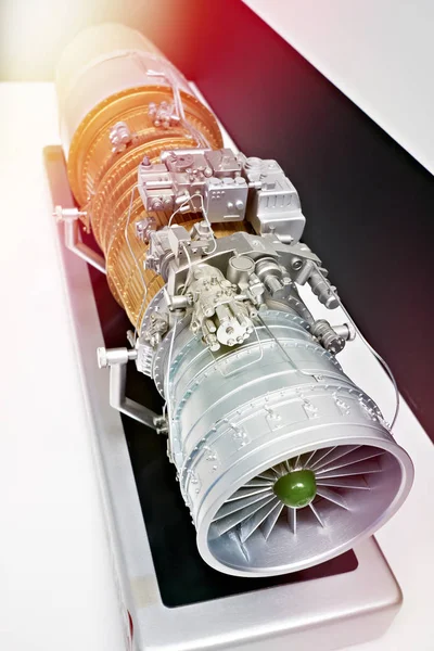Motor Turborreactor Para Caza Aviones Militares Exposición — Foto de Stock