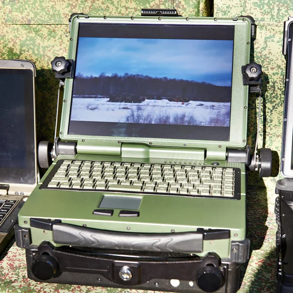 Защитный Ноутбук Военных Промышленных Целей — стоковое фото
