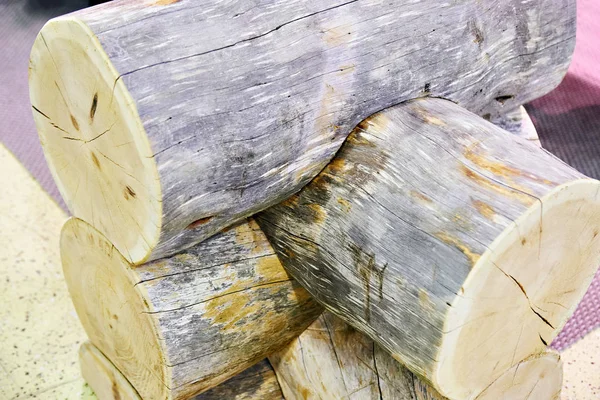 Holzbauklötze Hauswand — Stockfoto