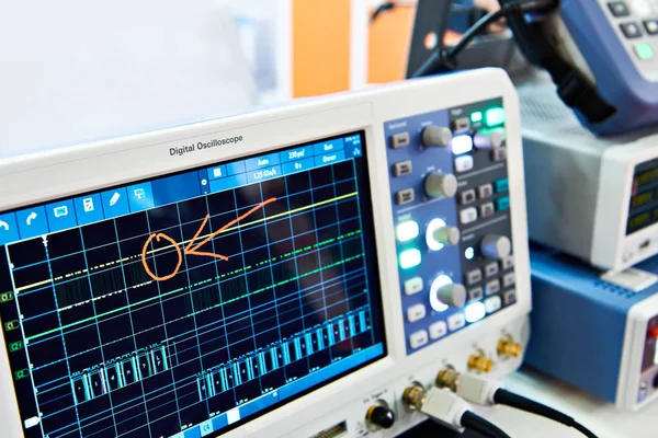 Osciloscópio Armazenamento Digital Instrumentos Medição Por Rádio — Fotografia de Stock