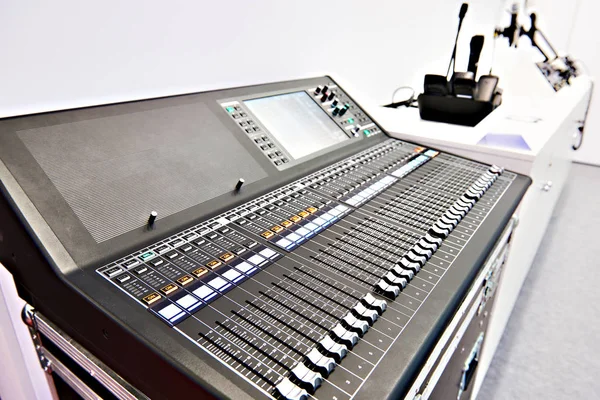 Digital Professional Audio Mixing Console Store Royalty Free Stock Photos