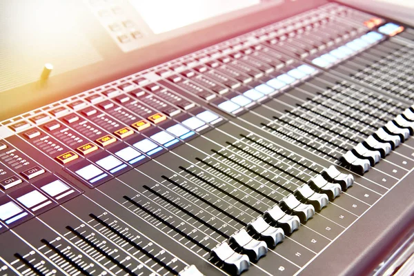 Digital Professional Audio Mixing Console — Stock Photo, Image
