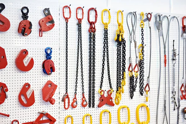 Lifting equipment and chains — Stock Photo, Image
