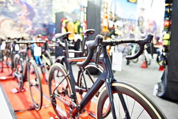 Racing bicycle in store