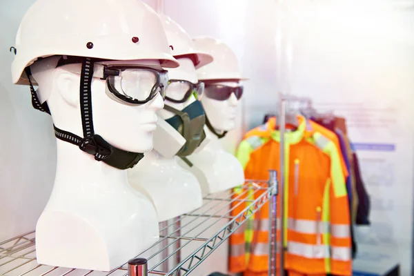 Protective helmets in store — Stock Photo, Image