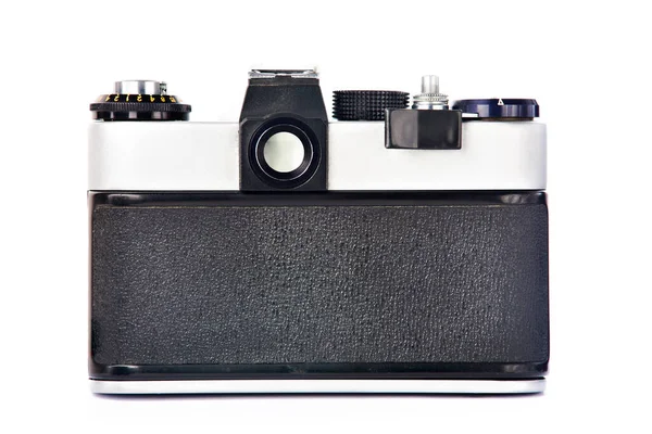 Οπίσθια Όψη Slr Κάμερα Retro Απομονωμένη Λευκό — Φωτογραφία Αρχείου