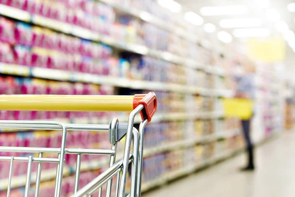 Carrinho Compras Comprador Supermercado — Fotografia de Stock