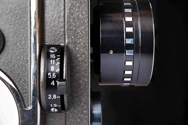 Interruptor Abertura Uma Velha Câmera Filme Retro — Fotografia de Stock