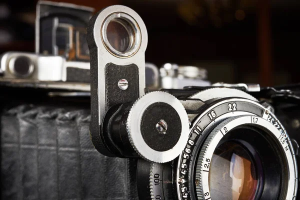 Vintage Photo Folding Camera Medium Format Films — Stock Photo, Image