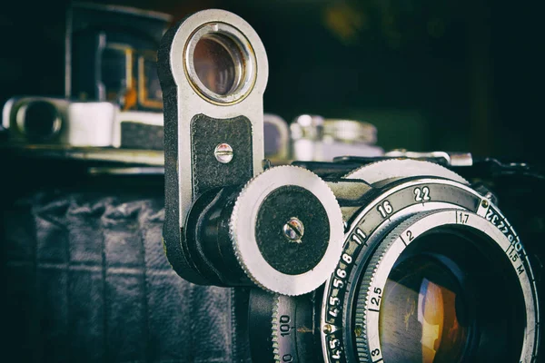 Vintage Photo Folding Camera Medium Format Films — Stock Photo, Image