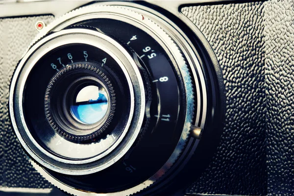 Objektiv Der Retro Entfernungsmesser Kamera — Stockfoto