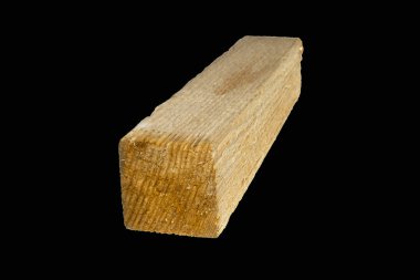 Beyaz arka plan üzerinde izole ahşap kiriş