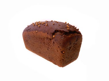 ekmek beyaz arkaplanda izole edildi