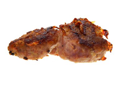 Pirzola beyaz arkaplanda izole edildi