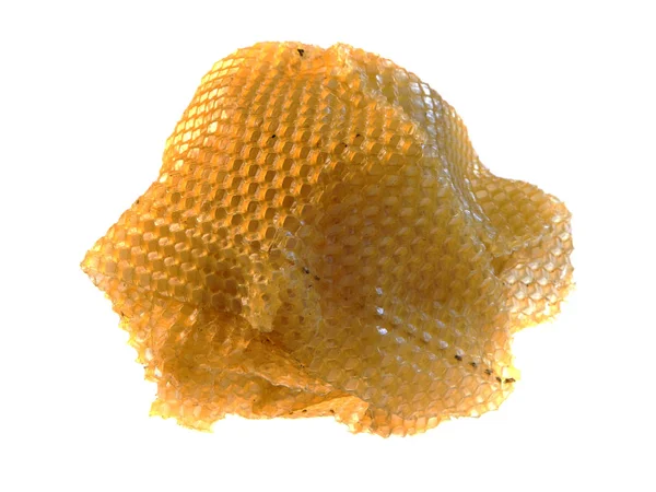 Favo de mel isolado sobre fundo branco — Fotografia de Stock