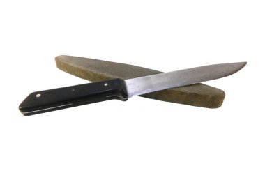 Bıçak bileyicisi beyaz arkaplanda izole edildi