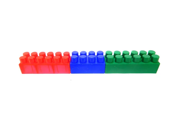 Lego costruttore isolato su sfondo bianco — Foto Stock