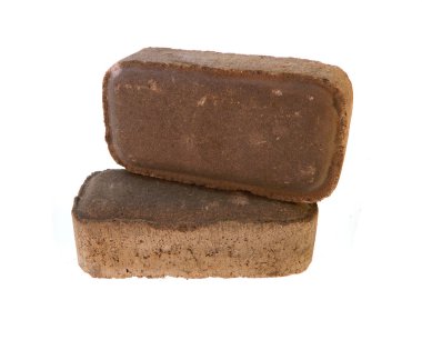 tuğla beyaz arkaplanda izole edildi