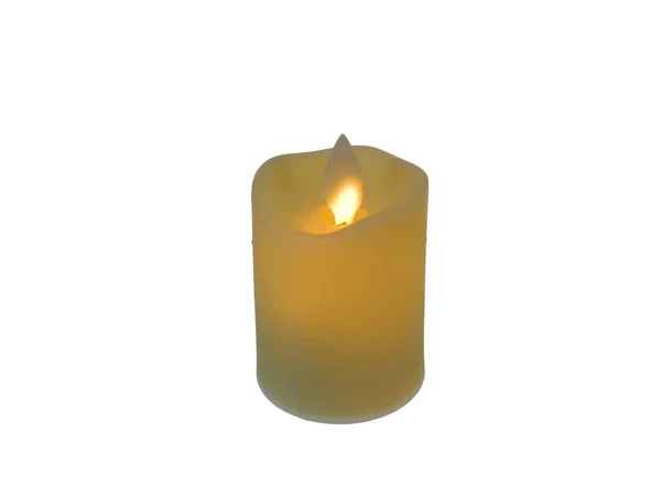 Свічка ізольована на білому тлі — стокове фото