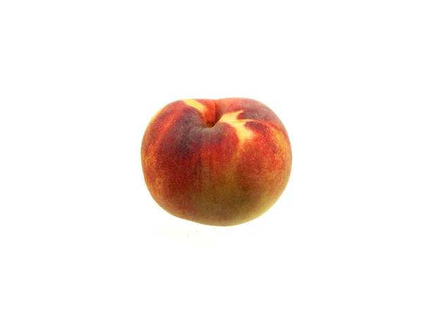 Peach isolerad på svart bakgrund — Stockfoto