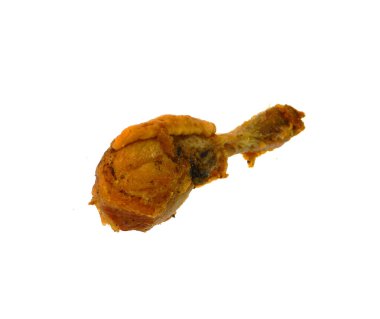 Beyaz arkaplanda izole edilmiş et