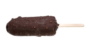 Dondurma beyaz arka planda izole edilmiş.