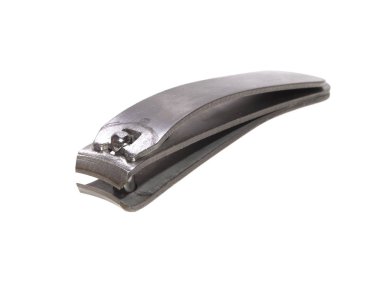 Beyaz arkaplanda tırnak makasları izole