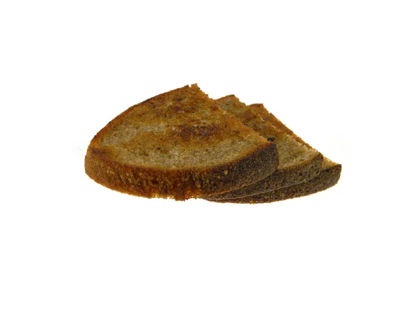Ekmek beyaz arkaplanda izole edildi — Stok fotoğraf