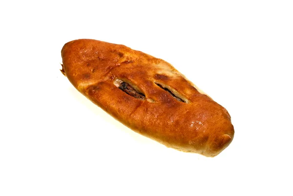 Frito patty isolado no fundo branco — Fotografia de Stock