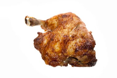 Beyaz arkaplanda izole edilmiş et