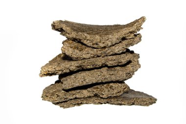 Beyaz arka plan üzerinde izole ezilmiş tohum