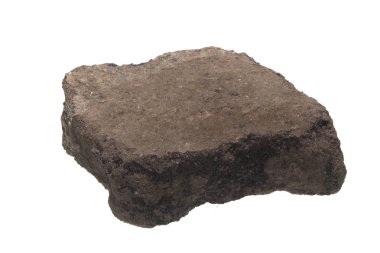 asfalt beyaz arkaplanda izole edildi