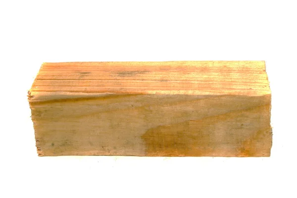 Деревянная балка на белом фоне — стоковое фото