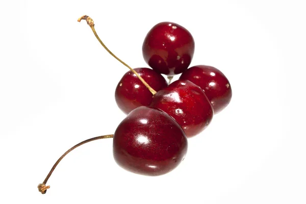 Cherry elszigetelt fehér alapon — Stock Fotó