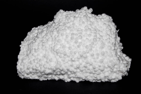 styrofoam isolated on black background