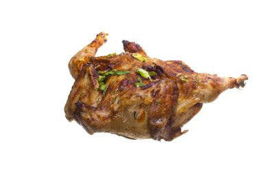 Beyaz arkaplanda izole edilmiş et