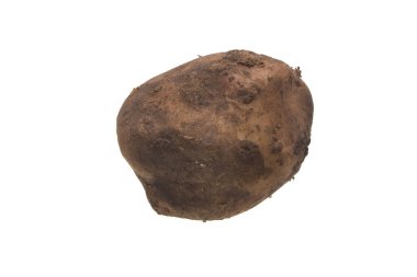 Beyaz arkaplanda izole edilmiş patates