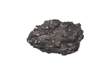 kömür beyaz arkaplanda izole edildi