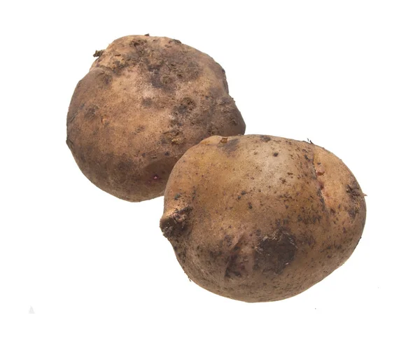 Πατάτα απομονωμένη σε λευκό φόντο — Φωτογραφία Αρχείου