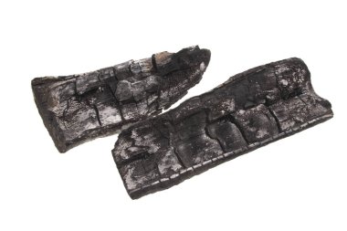 Beyaz arkaplanda izole edilmiş közler