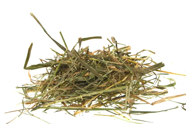 beyaz arkaplanda izole edilmiş kuru ot